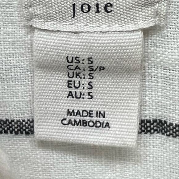 Joie White and Black Striped Blouse - Picture 12 of 14